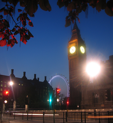 Big Ben and the London Eye