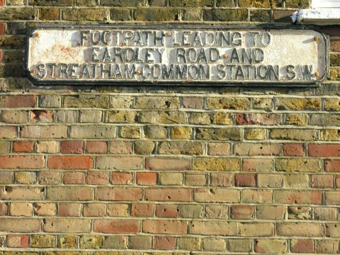 Sign on Mitcham Lane