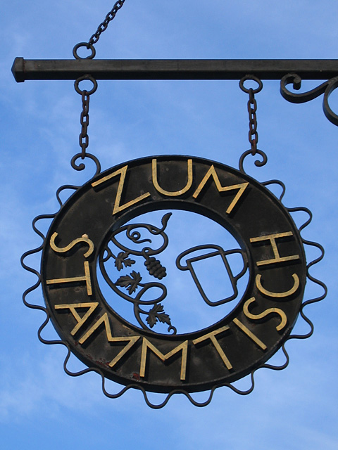 The sign for Zum Stammtisch